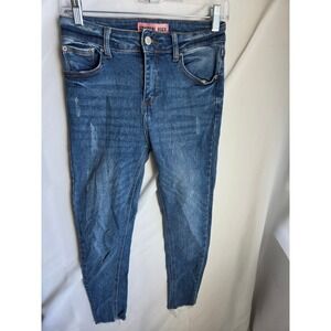 Crystal Rock Womens Skinny Jeans Blue